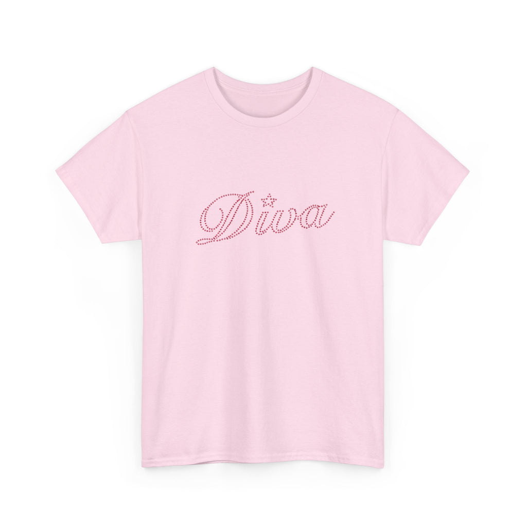 Diva Script Tee — Pink Cursive 'Diva' Graphic T-Shirt