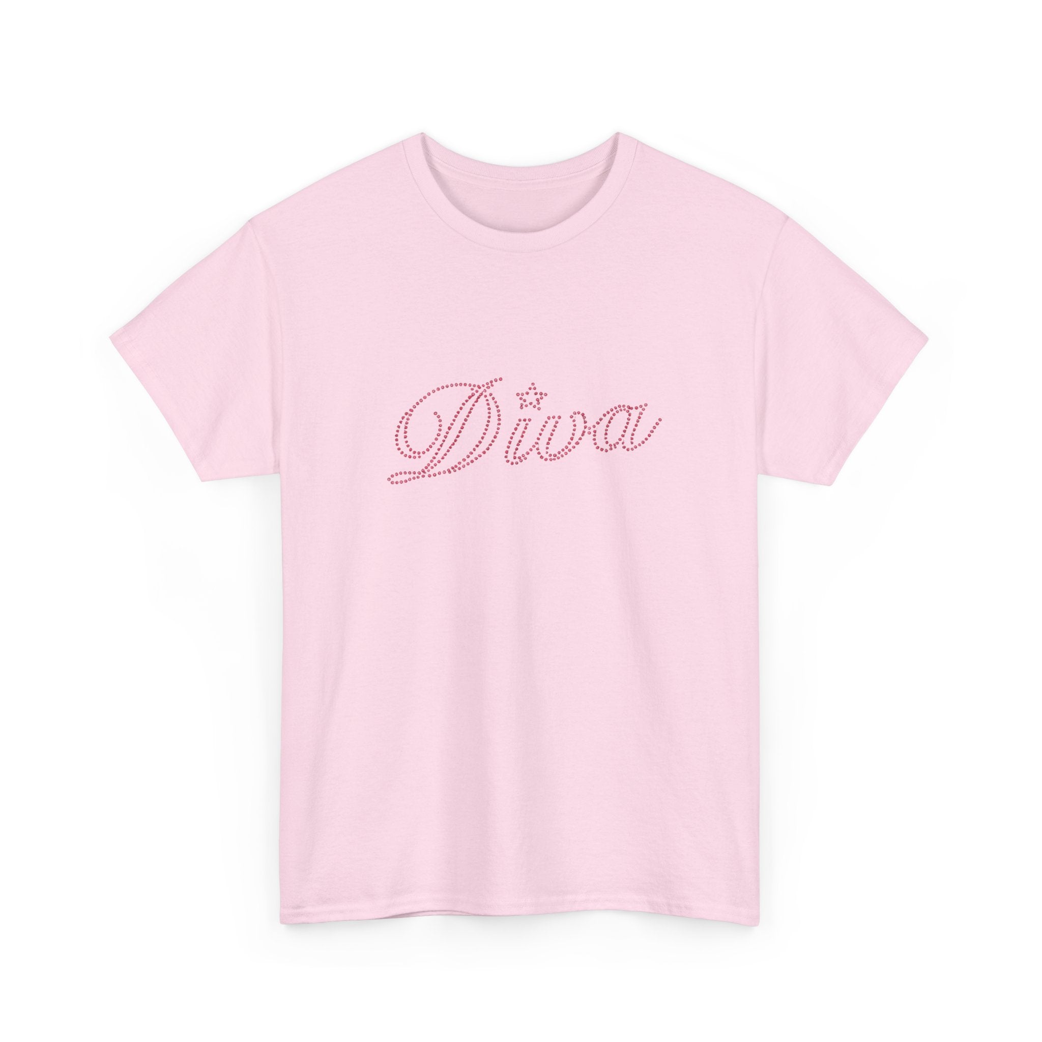 Diva Script Tee — Pink Cursive 'Diva' Graphic T-Shirt