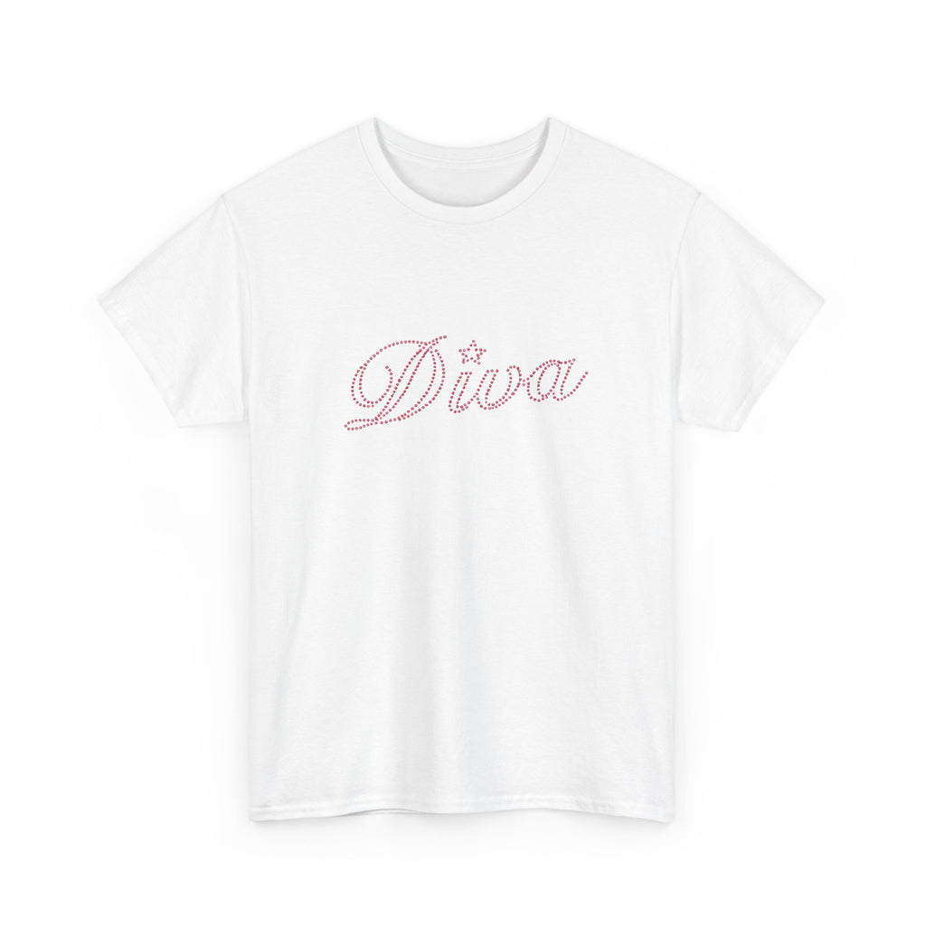 Diva Script Tee — Pink Cursive 'Diva' Graphic T-Shirt