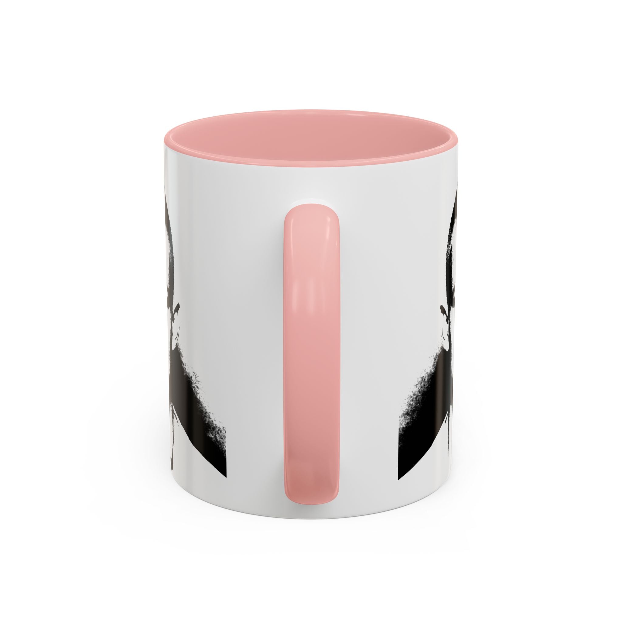 Monochrome Portrait Accent Coffee Mug — Retro Pop Art Faces
