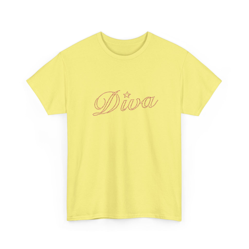 Diva Script Tee — Pink Cursive 'Diva' Graphic T-Shirt