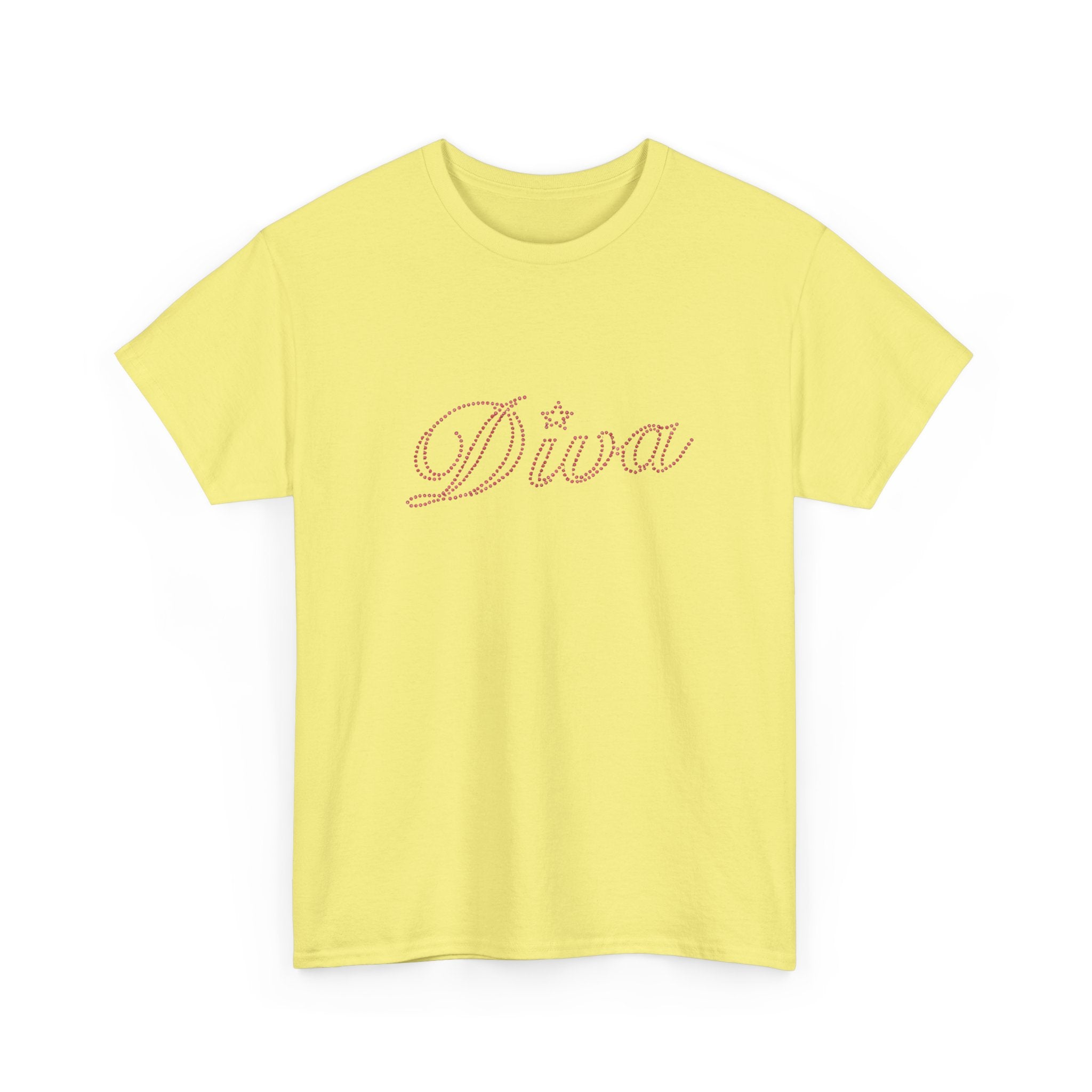 Diva Script Tee — Pink Cursive 'Diva' Graphic T-Shirt