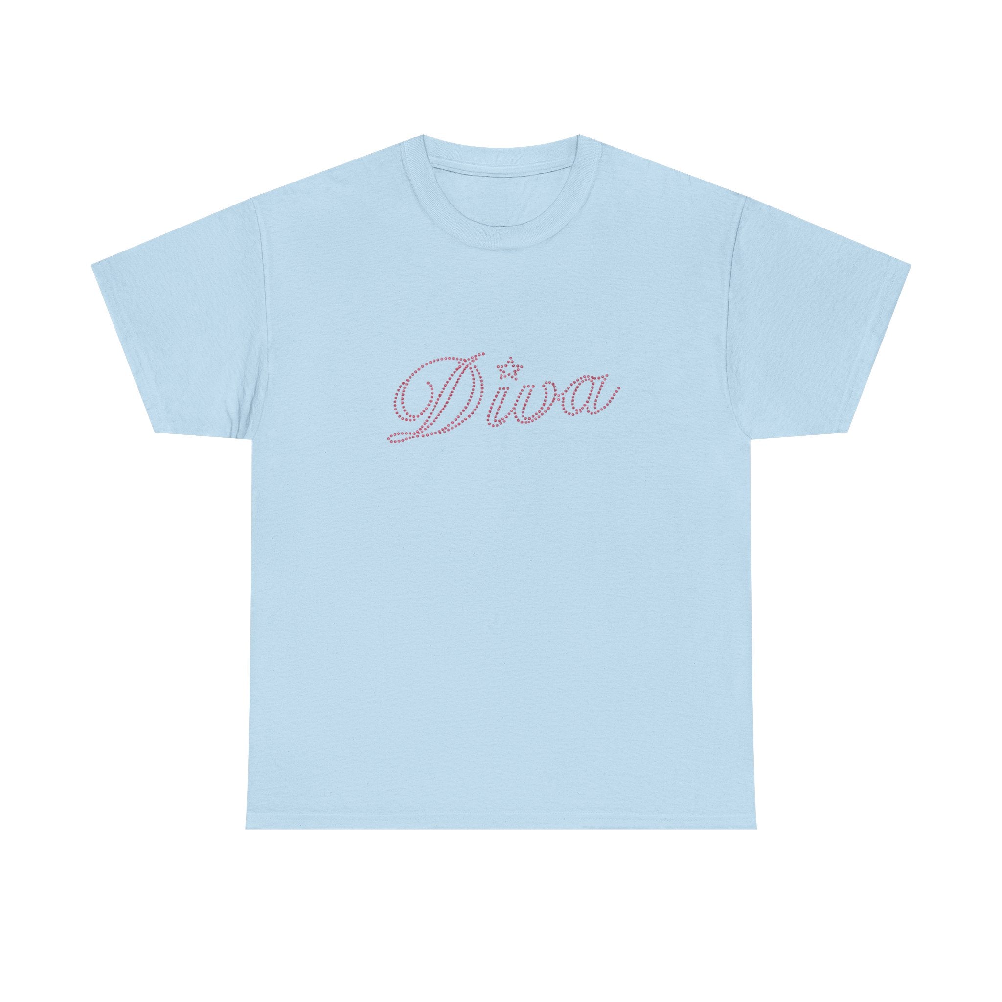 Diva Script Tee — Pink Cursive 'Diva' Graphic T-Shirt
