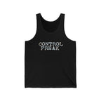 Control Freak Tank Top — Funny Graphic Black Jersey Tank