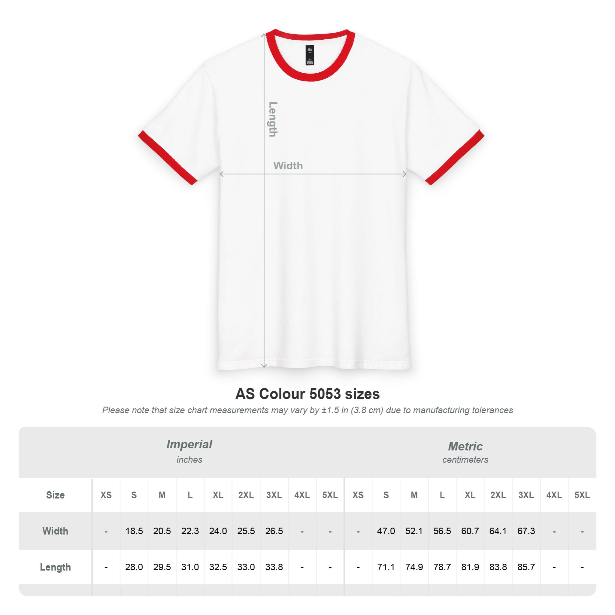 Ringer Tee — Bold 'S SEX X' Graphic Tee (Retro Red Print)