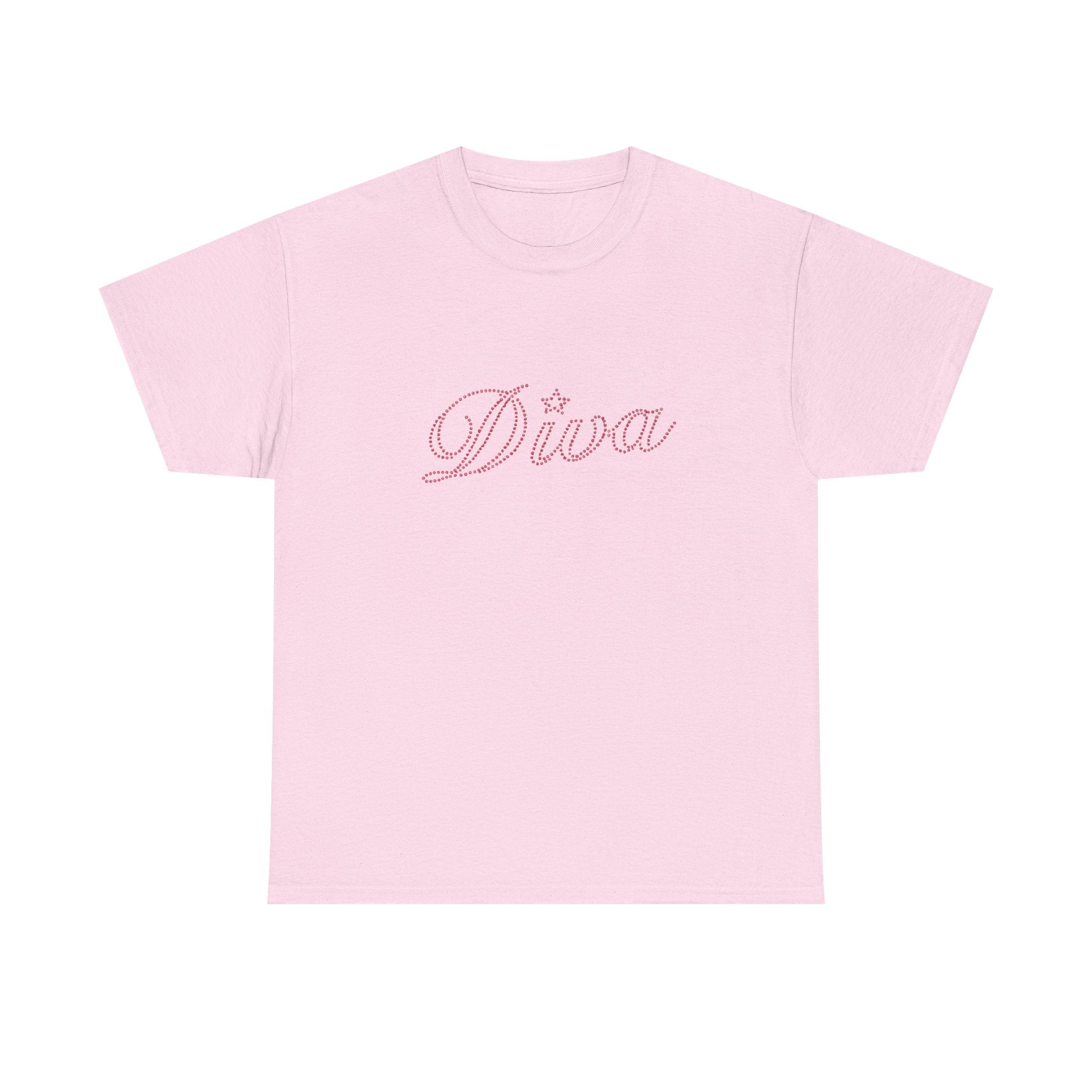 Diva Script Tee — Pink Cursive 'Diva' Graphic T-Shirt
