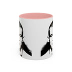 Monochrome Portrait Accent Coffee Mug — Retro Pop Art Faces